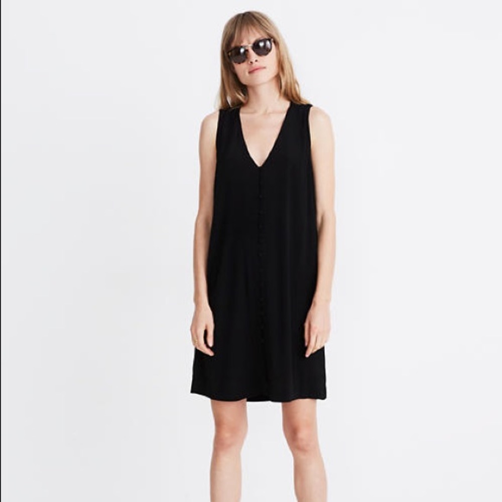 Black Madewell Heather button-front dress